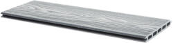 WoodL Nútféderes WPC kerítésléc Woodlook Emboss N+F kerítéselem 180 cm hosszú Grafitszürke kerítés deszka