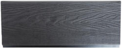 WoodL Nútféderes WPC kerítésléc Woodlook Emboss N+F kerítéselem 580 cm hosszú Antracit szürke kerítés deszka