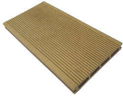 Woodlook WPC padlólap méterár 150x20x4000 mm Fahatású kétoldalas világosbarna Teak burkolat Woodlook Premium csúszásmentes felület