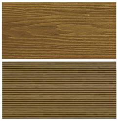 Woodlook WPC padlólap Woodlook Natúr Teak 4 m szál 150x24x4000 mm igazi fahatású kétoldalas barna burkolat, matt, csúszásmentes felület. Méterenkénti ár!