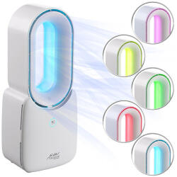 Perla Design ventilátor rotor nélküli asztali ventilátor akkumulátorral és LED világítással