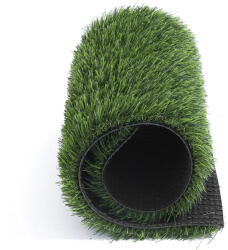  Tavaszi műfű 25 mm szálakkal 4x25 méteres tekercs 3 zöld árnyalat ragyogó szín zsenge hatású egyszerű lerakás és telepítés kiváló minőségű termék