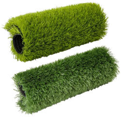  Sportpálya műfű 30 mm 2 féle színű 2x10 méter széles tekercs 16800 sűrűség/m2 starpabíró lépésálló speciális sportműfű focipályára