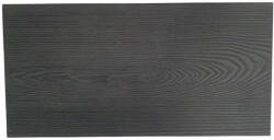 Woodlook WPC padlólap 2, 2 méteres szál 150x20x2200 mm Fahatású kétoldalas sötétszürke antracit fekete színű burkolat. Woodlook Premium, csúszásmentes felület