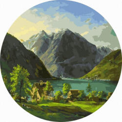 iPicasso Set pictura pe numere rotunda, cu sasiu, Aer curat, O40cm (RC4040030)