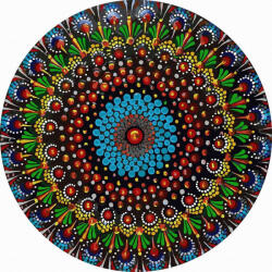 iPicasso Set pictura pe numere rotunda, cu sasiu, Cercul armoniei, O40cm (RC4040031)