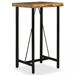 vidaXL Masă de bar, lemn masiv reciclat, 60 x 60 x 107 cm (245439)
