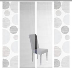  Set 4 perdele BORDEN gri 60/260 cm (20219620)
