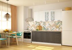  Bucatarie modulara Sonya alb/antracit L200 cm (0203SONYA)