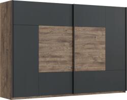  Dulap usi glisante ARMENY stejar ribeck/grafit închis 270/62/210 cm (0000362583) Garderoba