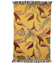  Patura cu ciucuri Silene galbena bumbac 130x170 cm (37393) Patura