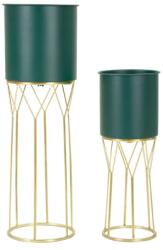  Set 2 suporturi flori Grent verde/auriu (1428580000)