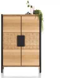  Dulap Metaluxe semi-inaltime stejar 110/42/160 cm (45628-RWB) Garderoba