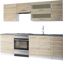  Bucatarie FABIANA alba-stejar sonoma 2, 4 m (0000108400)