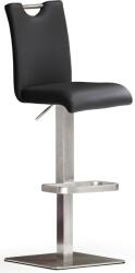  Scaun de bar Bardo piele negru 40/50/91 cm (61387524)