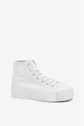 Big star shoes Дамски платнени маратонки на платформа Big Star BIG STAR SHOES | Byal | ЖЕНИ | 36