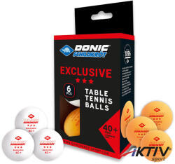 Donic Ping-pong labda Donic Exclusive 3 csillagos fehér-sárga (608533)