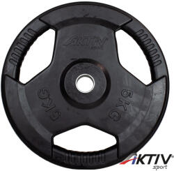AktivSport Gumírozott súlyzótárcsa 5 kg 31 mm Súlytárcsa