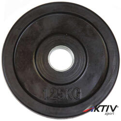 AktivSport Gumírozott súlytárcsa Aktivsport 1, 25 kg 31 mm markolat nélkül Súlytárcsa