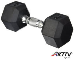 Robust Hatszögletű gumírozott fix kézisúlyzó 46 kg (DB6101_46kg)