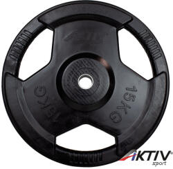AktivSport Gumírozott súlyzótárcsa 15 kg 31 mm Súlytárcsa