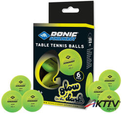 Donic Ping-pong labda Donic Glow in the dark 6 db (608507) - aktivsport