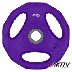 AktivSport Súlytárcsa Aktivsport 2, 5 kg lila (QRPL-115A_PURPLE_2,5 kg) Súlytárcsa