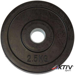 AktivSport Gumírozott súlytárcsa Aktivsport 2, 5 kg 31 mm markolat nélkül Súlytárcsa