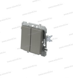 TEM 106+6 dupla váltó kapcsoló alternatív kapcsoló 10A 250V AC titánium 15039 SQ63TIXO