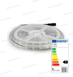 V-TAC SKU-212037 Led szalag kültéri IP65 3528 120 led/m 6000K hideg fehér 7, 2W/m 600lm/m 12V DC 8mm (212037)