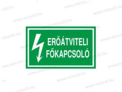  Erőátviteli főkapcsoló - öntapadó matrica 100x60mm ERV032001