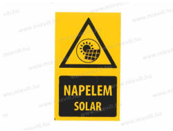  NAPELEM SOLAR (Sárga) 100x60mm Öntapadó matrica