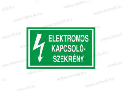  Elektromos kapcsolószekrény - öntapadó matrica 100x60mm ERV071001