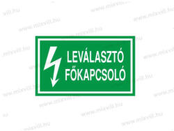  Leválasztó főkapcsoló - öntapadó matrica 100x60mm ERV010001