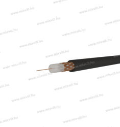 EMOS RG-59 koax RG59BU/128SA fekete 75Ohm beltéri 100/dob Emos S5191