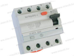 OMU system OMR10 4 pólusú 25A 100mA FI relé "AC" típus típus 10kA OMR10402501 (OMR10402501)