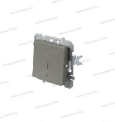 TEM jelzőfényes N101 egypólusú süllyesztett csengő nyomógomb 10A 250V AC titánium 15021 SQ11TIIN01