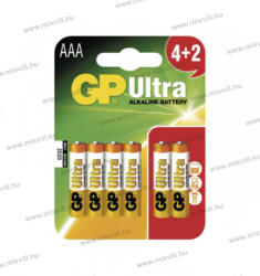 GP Batteries Ultra LR03 1.5V ceruza elem AAA BL4+2 6db/bliszter B1911MM