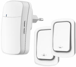 OMU system WBKK02-2A1VW Vezeték és elem nélküli csengő 2 adó - kinetic kapcsoló 1 vevő fehér (WBKK02-2A1VW)