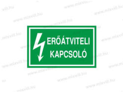  Erőátviteli kapcsoló - öntapadó matrica 100x60mm ERV058001