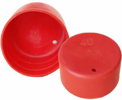 Corblack végzáró kupak piros 63/51 duplafalú befűzőszalagos gégecsőhöz, közműcsőhöz (CORBLACKCAP63)