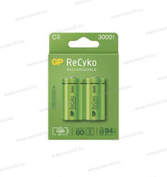 GP Batteries RECYKO C HR14 baby akkumulátor elem 3000mAh NiMH 2db/bliszter B2133 1, 2 V (B2133)