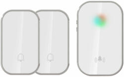 OMU system WBKK01-2A1VW vezeték és elem nélküli csengő 2 adó kinetic kapcsoló és 1 vevőegység fehér (WBKK01-2A1VW)