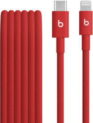 Apple Cablu Beats USB-C la Lightning de 1, 5 m, Woven, Rosu (MFEH4ZM/A)