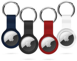 Epico Breloc Epico pentru AirTag, Silicon, Pachet 4 (Negru, Alb, Albastru, Rosu) (9910101300002)