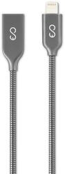 iSTYLE Cablu de date Epico fabric braided USB-A la Lightning 1.8m, Space Grey (9915101300185)