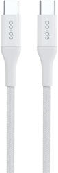 Epico Cablu de date EPICO USB-C la USB-C, Textil, 0.3m, Alb (9915141100005)