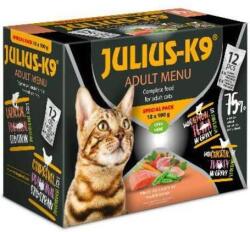 Julius-K9 Adult Menu Special Pack - Alutasakos macskaeledel (8 doboz | 8 x 2 x 6 x 100 g | 48 alutasak lazac, tonhal | 48 db alutasak csirke, pulyka) 9.6kg