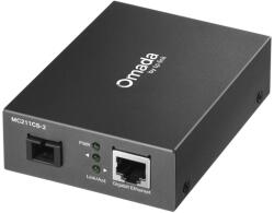 TP-Link MEDIA CONVERTOR TP-LINK RJ45 1000M, 1× Gigabit SC/UPC Fiber Port, pana la 2Km, montabil in sasiu MC211CS-2 (MC211CS-2)