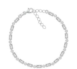 Brilio Silver Brățară argintie cu zircon BRC104W